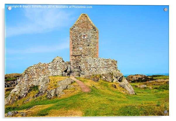  Smailholm Tower Acrylic by Gisela Scheffbuch