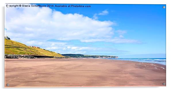  Whitby Beach Acrylic by Gisela Scheffbuch