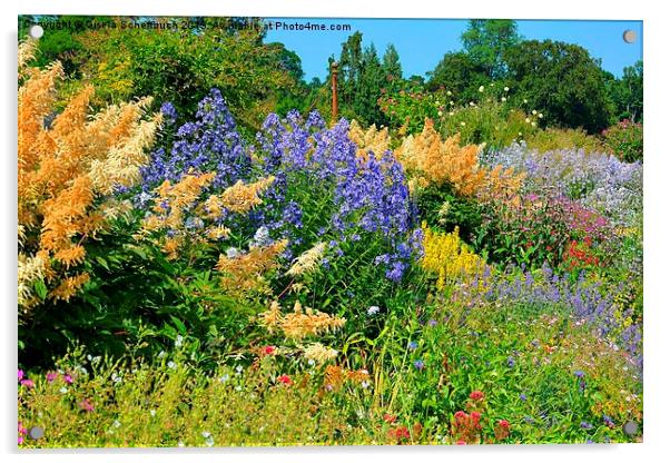  Flower Garden Acrylic by Gisela Scheffbuch