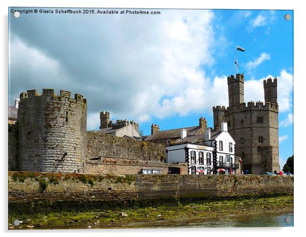  Caernarfon Acrylic by Gisela Scheffbuch