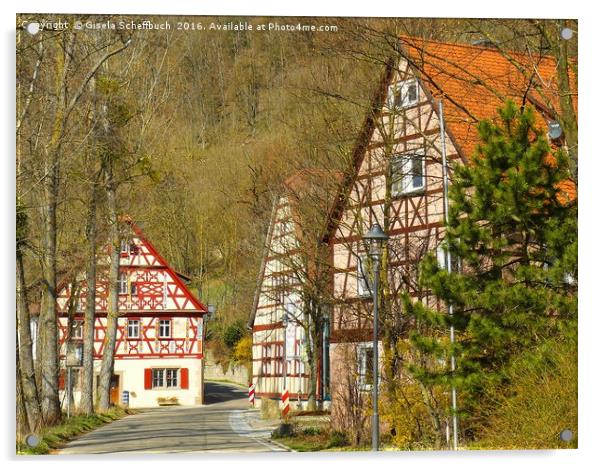 Hautschenmuehle (Hautschen Mill) Acrylic by Gisela Scheffbuch