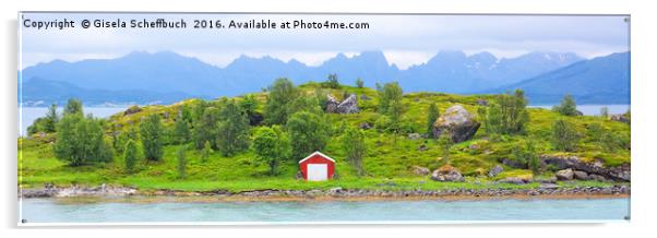 Nordic Idyll in the Vesterålen Archipelago Acrylic by Gisela Scheffbuch