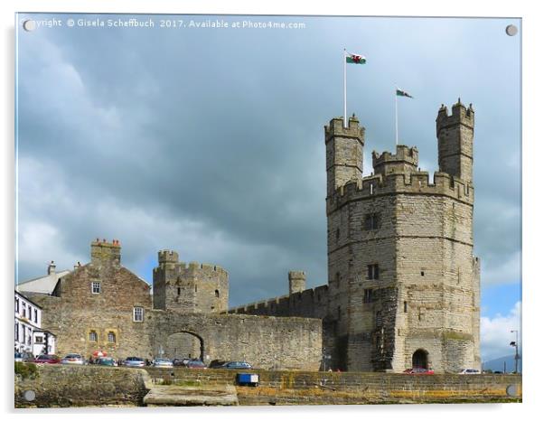 Caernarfon Acrylic by Gisela Scheffbuch