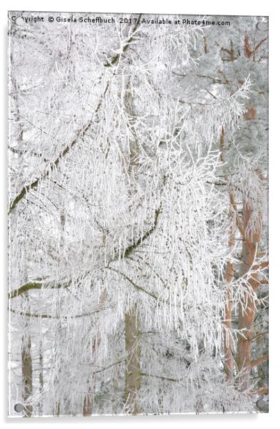 Frosted Tree Acrylic by Gisela Scheffbuch