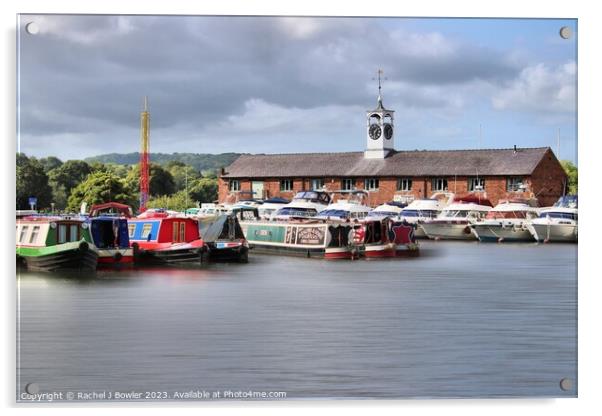 Marina View at Stourport-on-Severn Acrylic by RJ Bowler