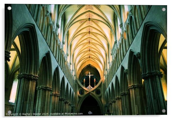 Majestic Wells Cathedral Acrylic by RJ Bowler