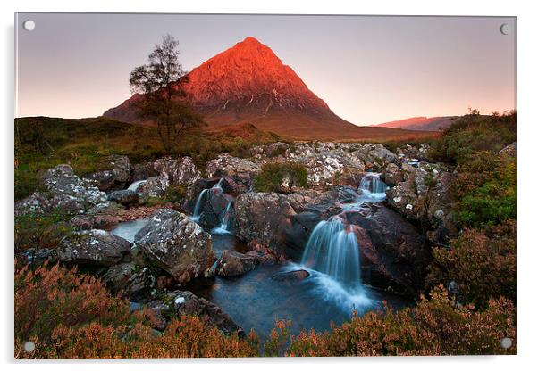 Glencoe Sunrise Scotland Acrylic by Mirek  Cioslowski