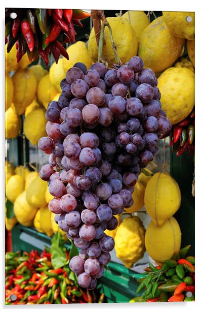 Grapes and lemons Acrylic by Matthias Hauser