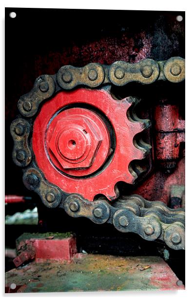 Gear wheel and chain Acrylic by Matthias Hauser