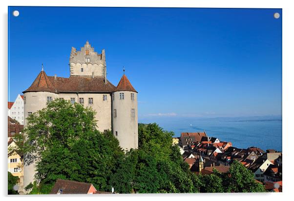 Meersburg Castle Lake Constance Germany Acrylic by Matthias Hauser