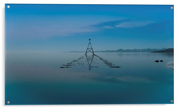 Marker Loughor Estuary. Acrylic by Bryn Morgan