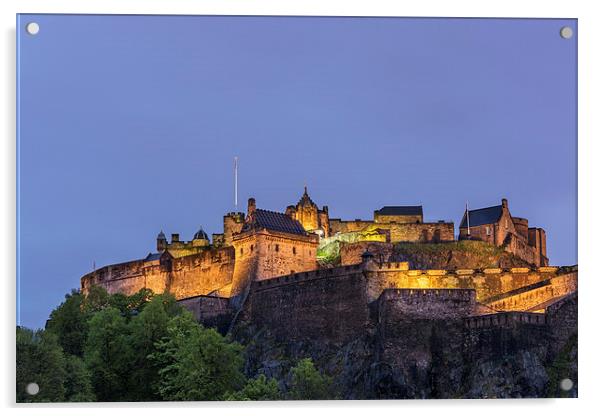  Edinburgh Castle Acrylic by Veli Bariskan