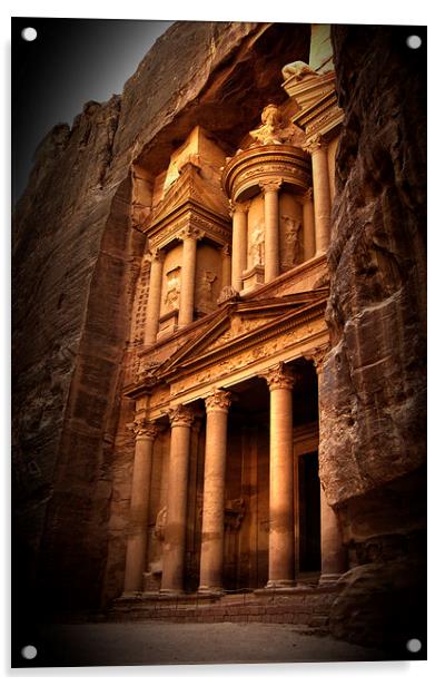 Treasury Temple in Petra Jordan Acrylic by Heather Wise