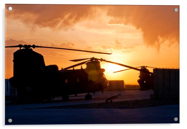 Ch47 Chinook Helicopter Aircraft Acrylic by Heather Wise