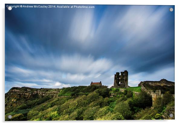  Scarborough Castle Acrylic by Andrew McCauley