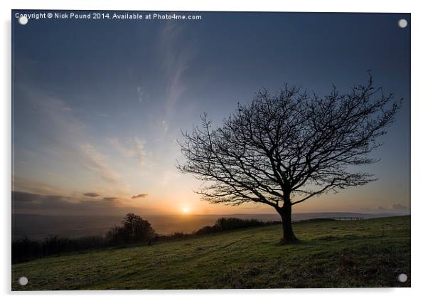  Sunset from Cothelstone Hill Acrylic by Nick Pound