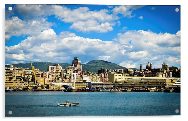 Genova Porto, centro Acrylic by Cristian Budeanu