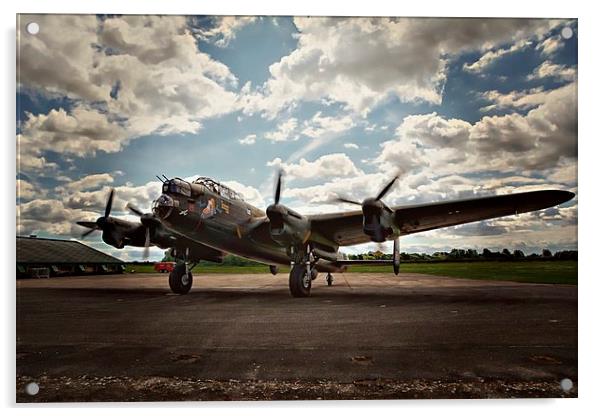 Lancaster Bomber Just Jane Acrylic by Julia Whitnall