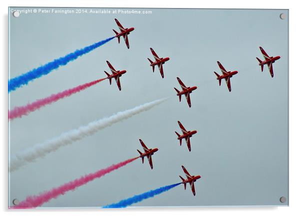 Reds Rolling Out Acrylic by Peter Farrington