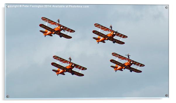 Breitling Wing Walkers Acrylic by Peter Farrington