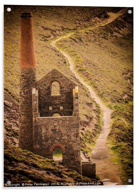 Towanroath Shaft Pumping Engine House Acrylic by Peter Farrington