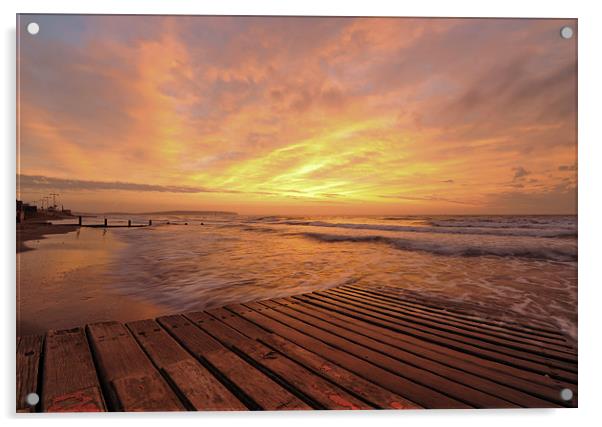  Sunrise over a jetty  Acrylic by Shaun Jacobs