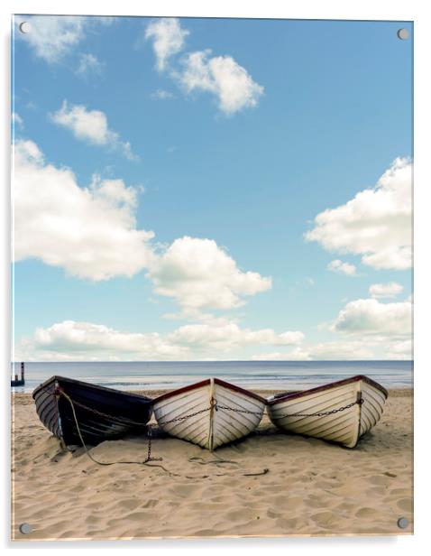 Fishing boats on a beach  Acrylic by Shaun Jacobs