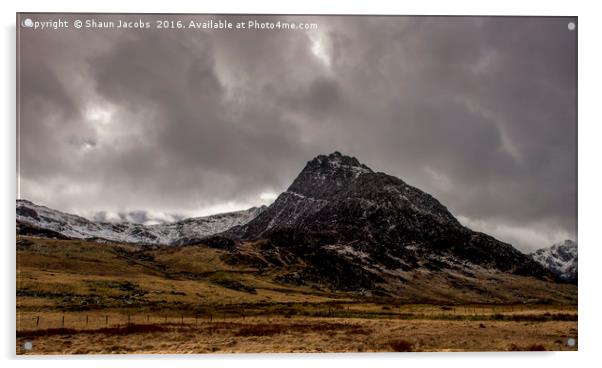Snowdonia stormy sky  Acrylic by Shaun Jacobs