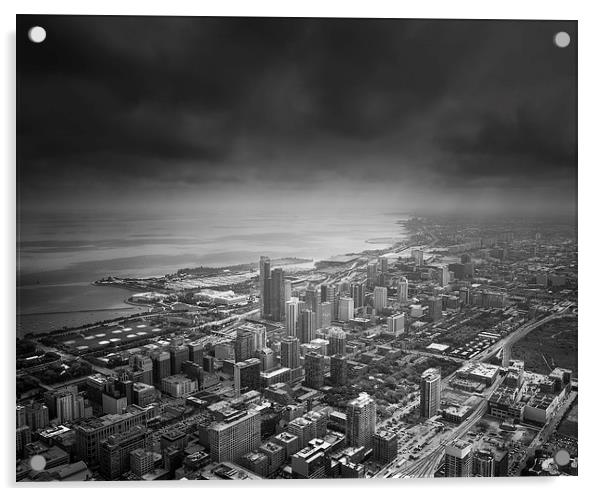 Chicago South Skyline Acrylic by Ian Barber