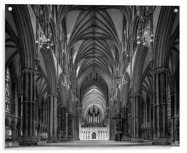 Lincoln Cathedral Nave Acrylic by Ian Barber