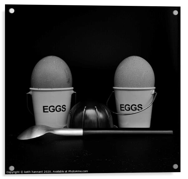 Breakfast eggs and coffee Acrylic by keith hannant