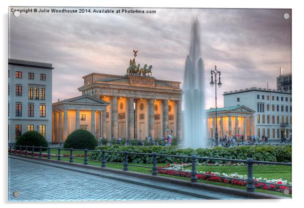 Brandenburg Gate Acrylic by Julie Woodhouse