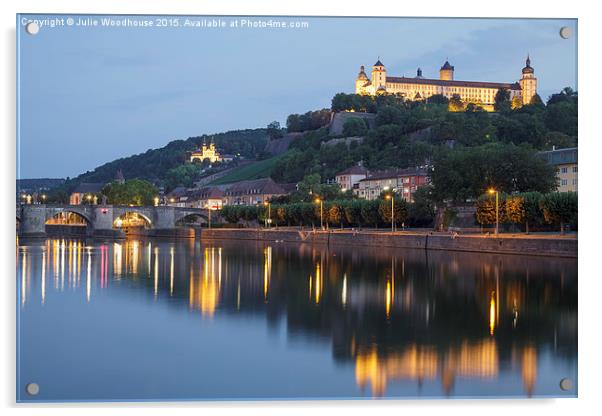 Marienberg Fortress with Main River, Wurzburg, Bav Acrylic by Julie Woodhouse