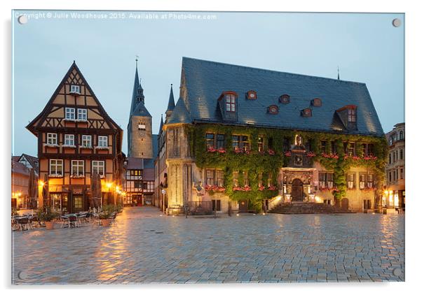 Marktet Square in Quedlinburg Acrylic by Julie Woodhouse