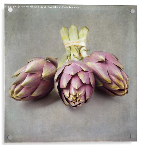 Globe artichoke Acrylic by Julie Woodhouse