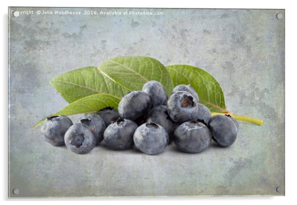 Blueberries Acrylic by Julie Woodhouse