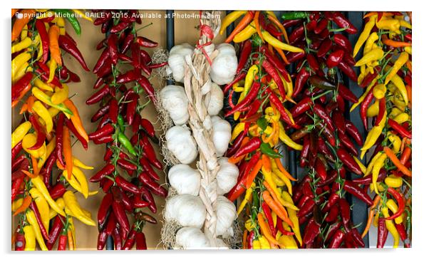  Chilli and Garlic Acrylic by Michelle BAILEY