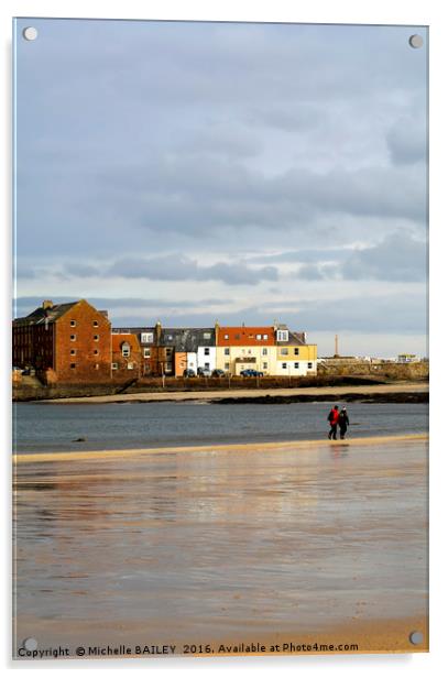 North Berwick Low Tide Acrylic by Michelle BAILEY