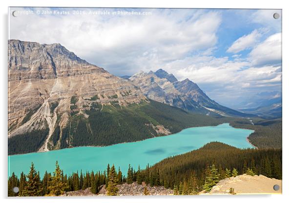 Peyto Lake Banff National Park Canada Acrylic by John Keates