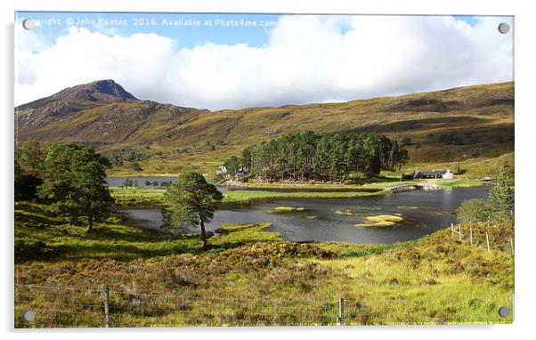 Affric Lodge, Loch Affric, Highland Scotland Acrylic by John Keates