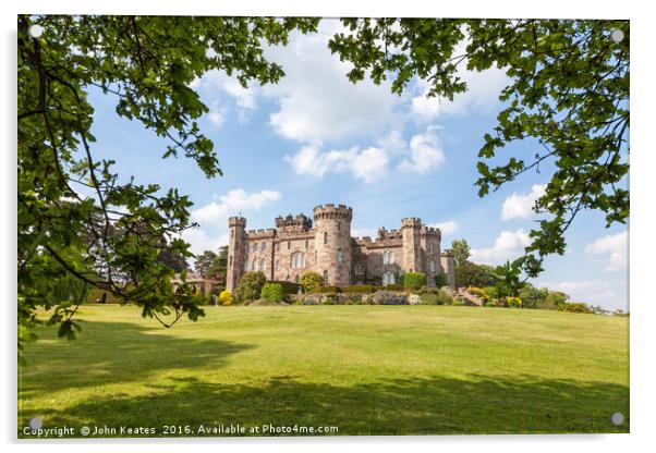 Cholmondeley Castle Cheshire England  Acrylic by John Keates