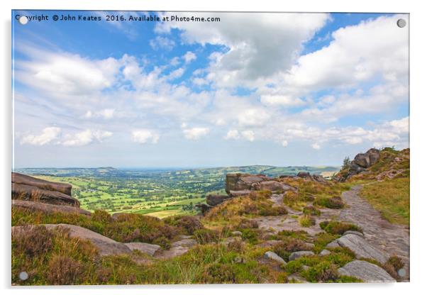 The view over the Staffordshire and Cheshire plain Acrylic by John Keates