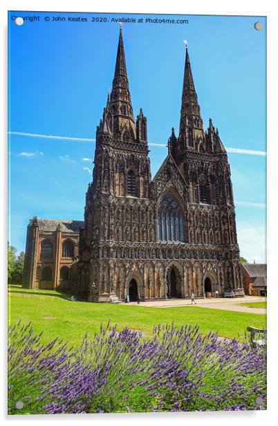 Lichfield Cathedral, Staffordshire, England, UK Acrylic by John Keates