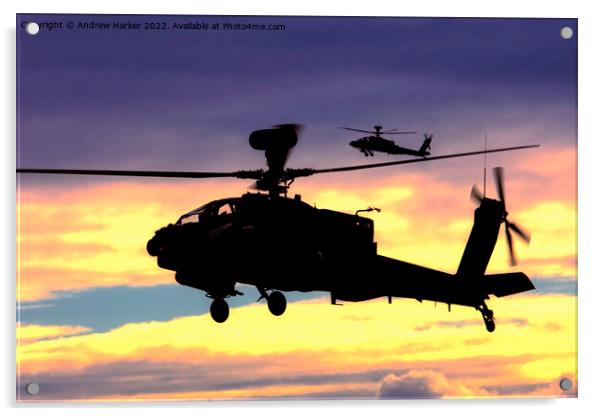 WAH-64D APACHE AH.MK1 Acrylic by Andrew Harker