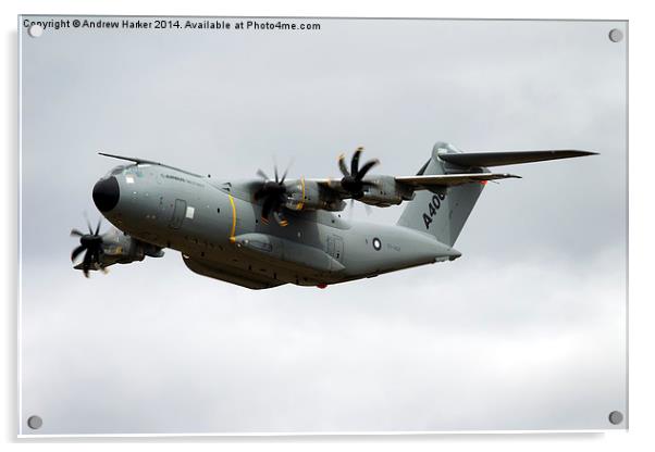 Airbus Military A400M Demonstrator EC-402  Acrylic by Andrew Harker