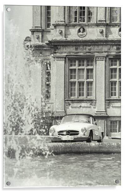 A classic Mercedes car at Longleat House Acrylic by Andrew Harker