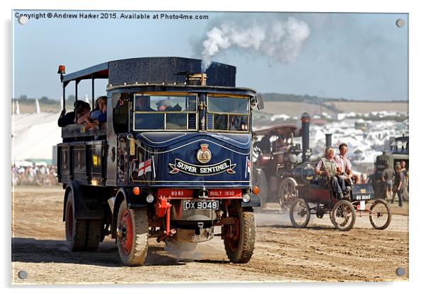 1930 Super Sentinel Steam Wagon No.8393 'Sultan'  Acrylic by Andrew Harker