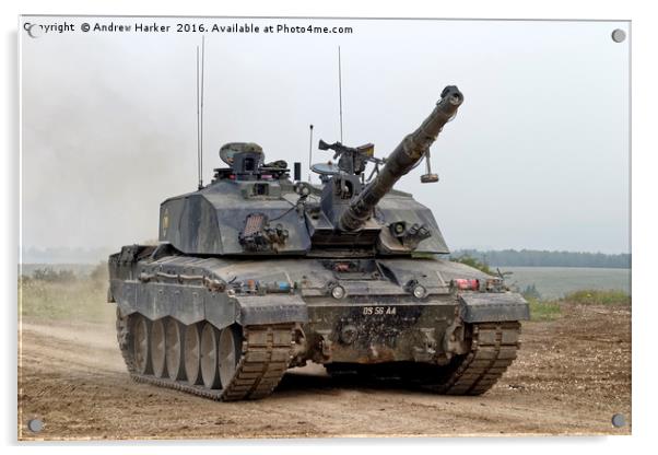 British Army Challenger 2  Main Battle Tank (MBT) Acrylic by Andrew Harker
