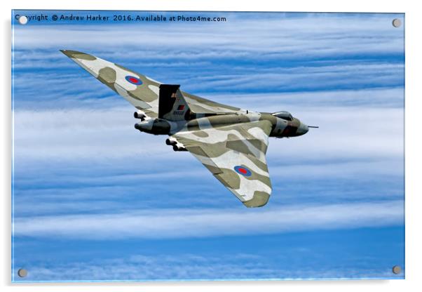 Avro Vulcan B2 Bomber XH558 Acrylic by Andrew Harker