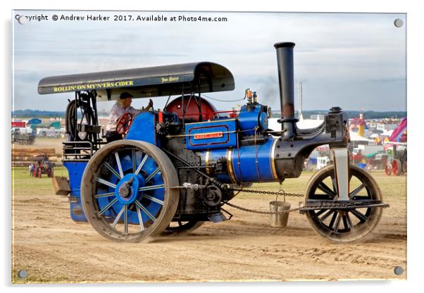 1913 Aveling & Porter Class BS Steam Roller Acrylic by Andrew Harker